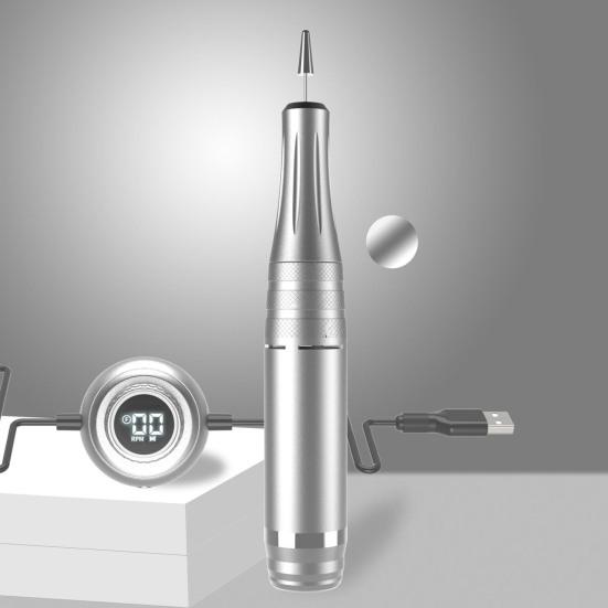 Electric Nail Polisher with 6 Attachments USB Manicure Tool for Fingernails And Toenails High Speed 35000RPM Nail Machine for Home And Salon Use