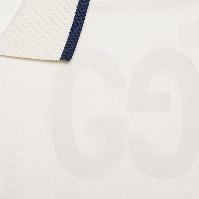 GUCCI SS24 Polo Shirt Men's Ivory White 768508-XJF5S-9275
