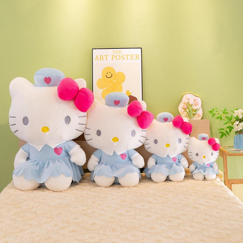 75cm Sanrio Kawaii Cartoon KT Cat Plush Toy Hello Kitty Stuffed Doll Anime Kids Birthday Gift Cute Hello Kitty Doll Soft Toy