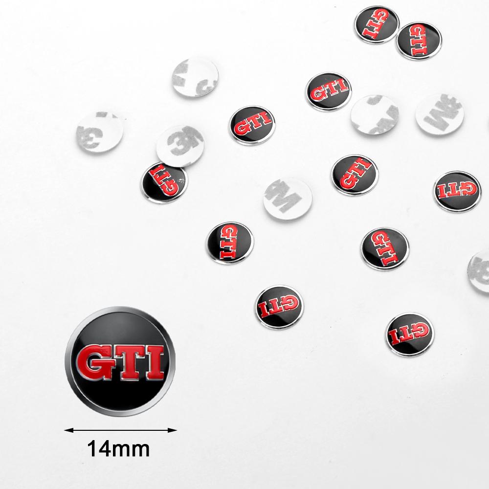 FD01-5/10/20PCS 14MM Car Key Shell Remote Control Logo Key Sticker for Volkswagen GTI Polo Sharan Golf Scirocco Touran Tcross Tiguan