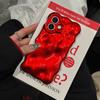 3D Roter Meteorit Muster Handyhülle Für iPhone 17 16 15 14 13 12 11 Pro Max Stoßfest Weiche Silikonhülle Geschenk