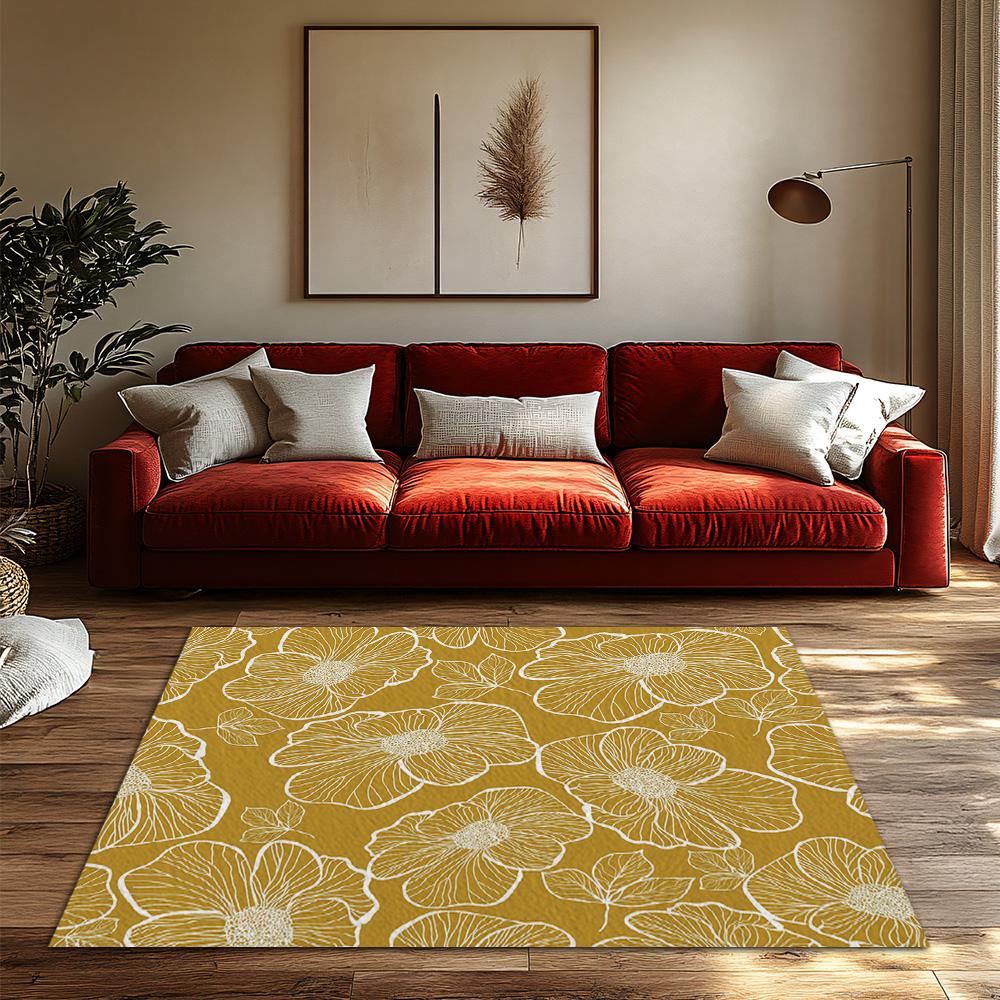Floral Doormat Indoor Outdoor Rug Washable Entryway Mat Non Slip Welcome Home Decor Farmhouse Kitchen Floor Carpet Modern Abstra