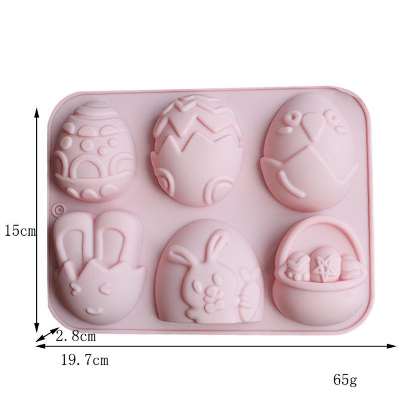 Glassform Puddingform Påskhare Livsmedelsgodkänd Silikon Lätt att ta ur formen Köksredskap Chokladkaka Bakform