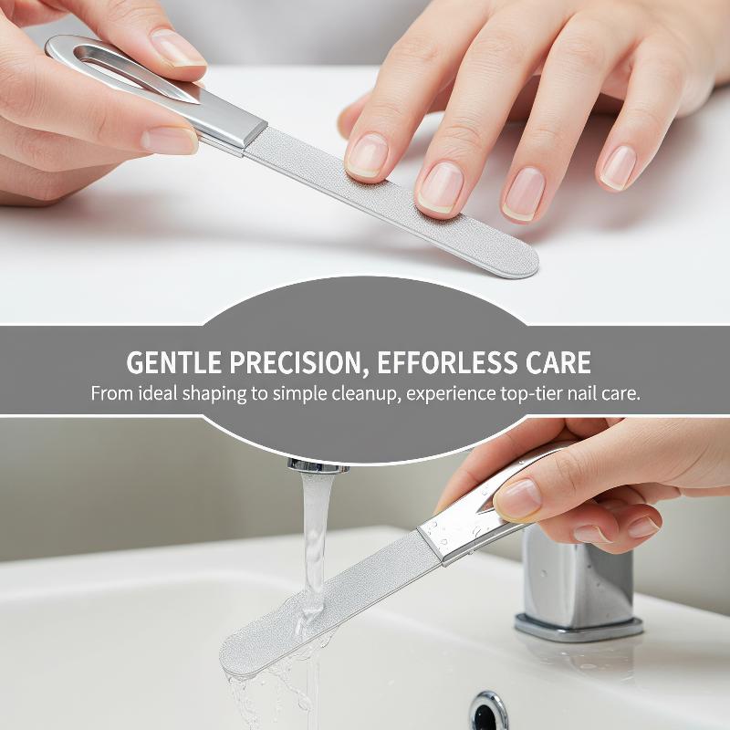Stainless Steel Diamond Grit Nail File Durable Hypoallergenic For Finger And Toe Nails For Hard And Thick Nails