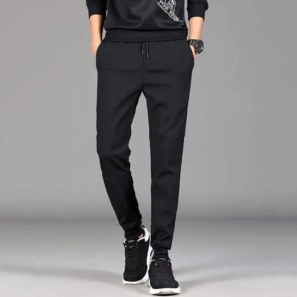 Men's Black Retro Japanese Casual Drawstring Overalls - Loose Straight Sports Pants for Spring and Autumn