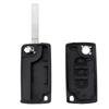 3tlačítkový náhradní skládací klíček do auta pro 207 307 308 407 / Citroen C1 C2 C3 C4 s kroužkem na klíče, šroubovákem, skořepina klíče do auta odolná proti opotřebení