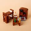 MOC Notice Board Building Blocks Bee Farm Fountain Bonfire Stove Medieval Town Street View Water Wall Bridge Road Sign Brick Toy
