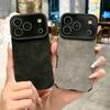 Vintage Suede Fur Bumper Armor Case for iPhone 17 Air 16 15 14 13 12 Pro Max 11 Plus 17Pro X XS XR 8Plus Commercial Soft Cover
