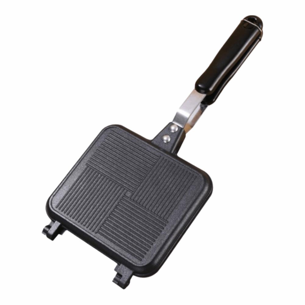 

Двусторонняя сковорода Жаростойкая сковорода-гриль с откидной крышкой Утолщенная сэндвичница Кемпинг на открытом воздухе Diagonal