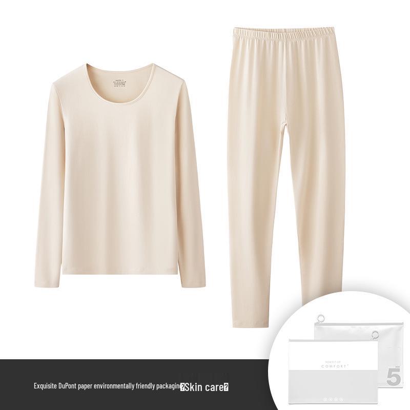 2025 Autumn Winter Cotton-Modal Couple's Warm Underwear Set