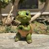 Cute Heart Turtle Statue Resin Weatherproof Miniature Turtle Figurine Exquisite Garden Turtle Ornament Indoor Hallway Display