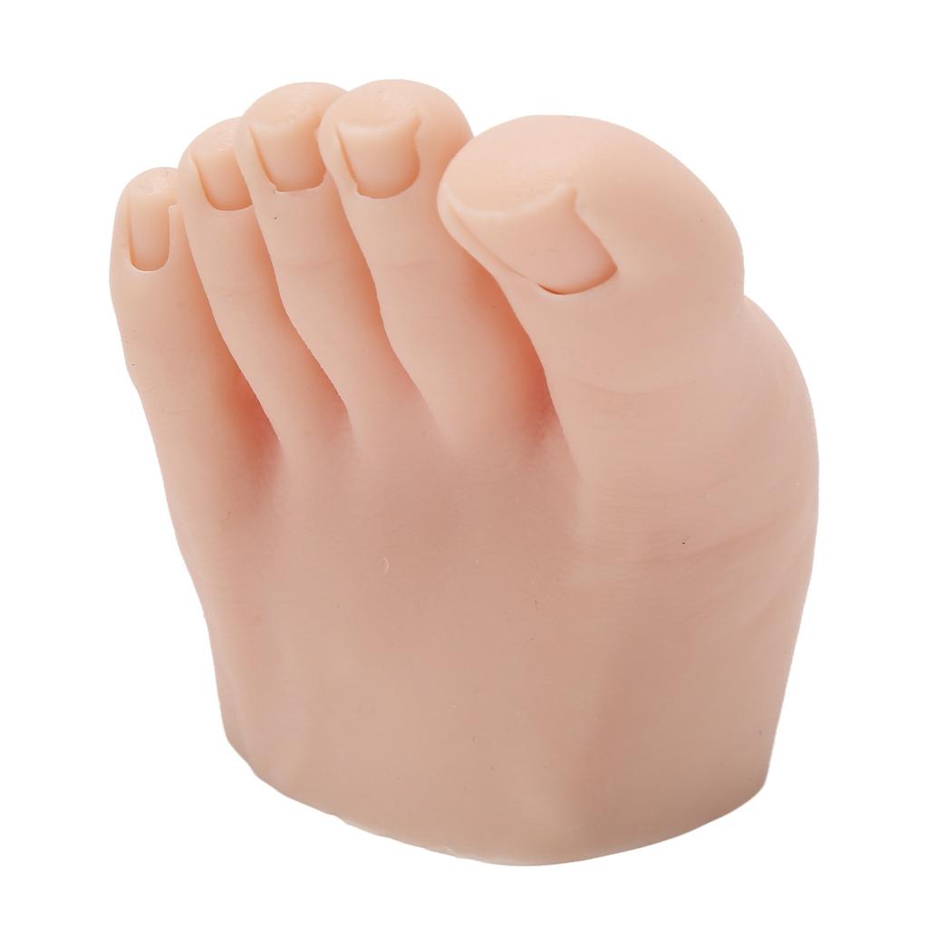 Tattoo Practice Fake Foot Model Medium Skin Color Nail Art Training Display Silicone Half Foot Model