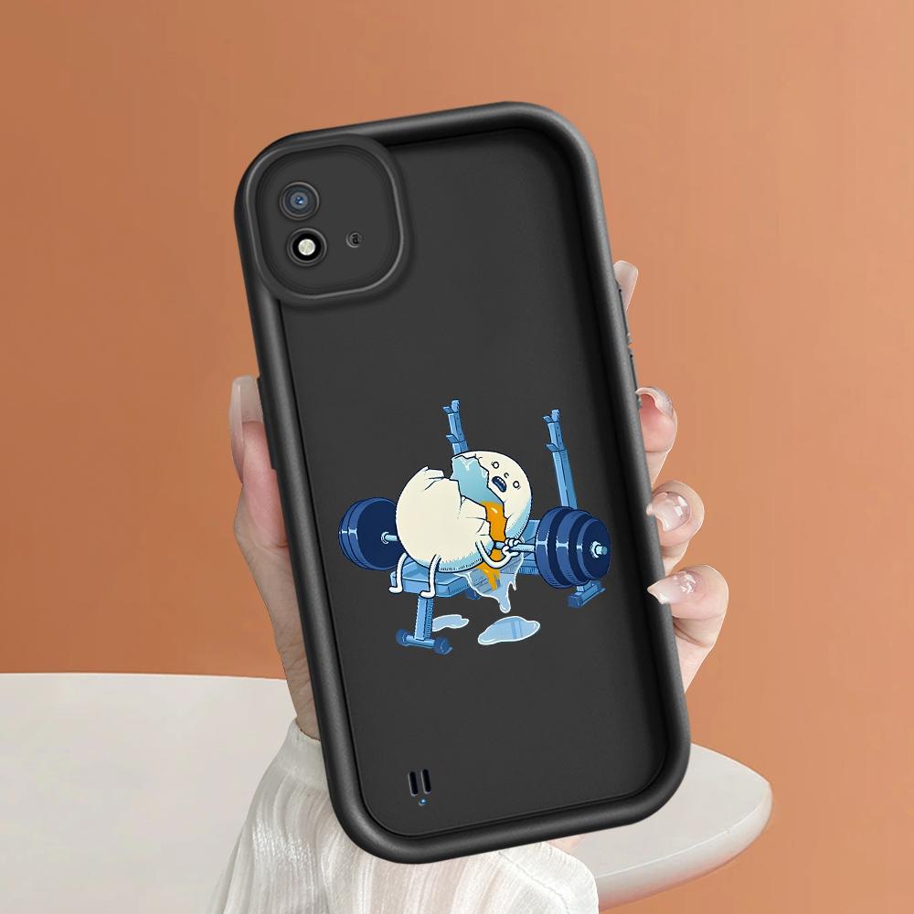 Soft Silicone Square Ladder Printing Pattern Phone Casing Full Cover Camera Shockproof Protection Rubber Case for OPPO Realme