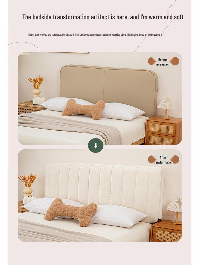 Pernă de tăblie crem stil tatami din lână teddy de înaltă calitate - Pernă de spătar lavabilă și moale