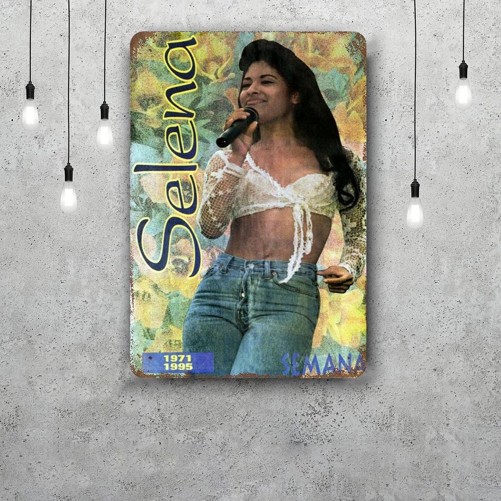 Selena Quintanilla Retro Vintage Tin Sign Poster Decorative Plaque Metal Plate Wall Decor