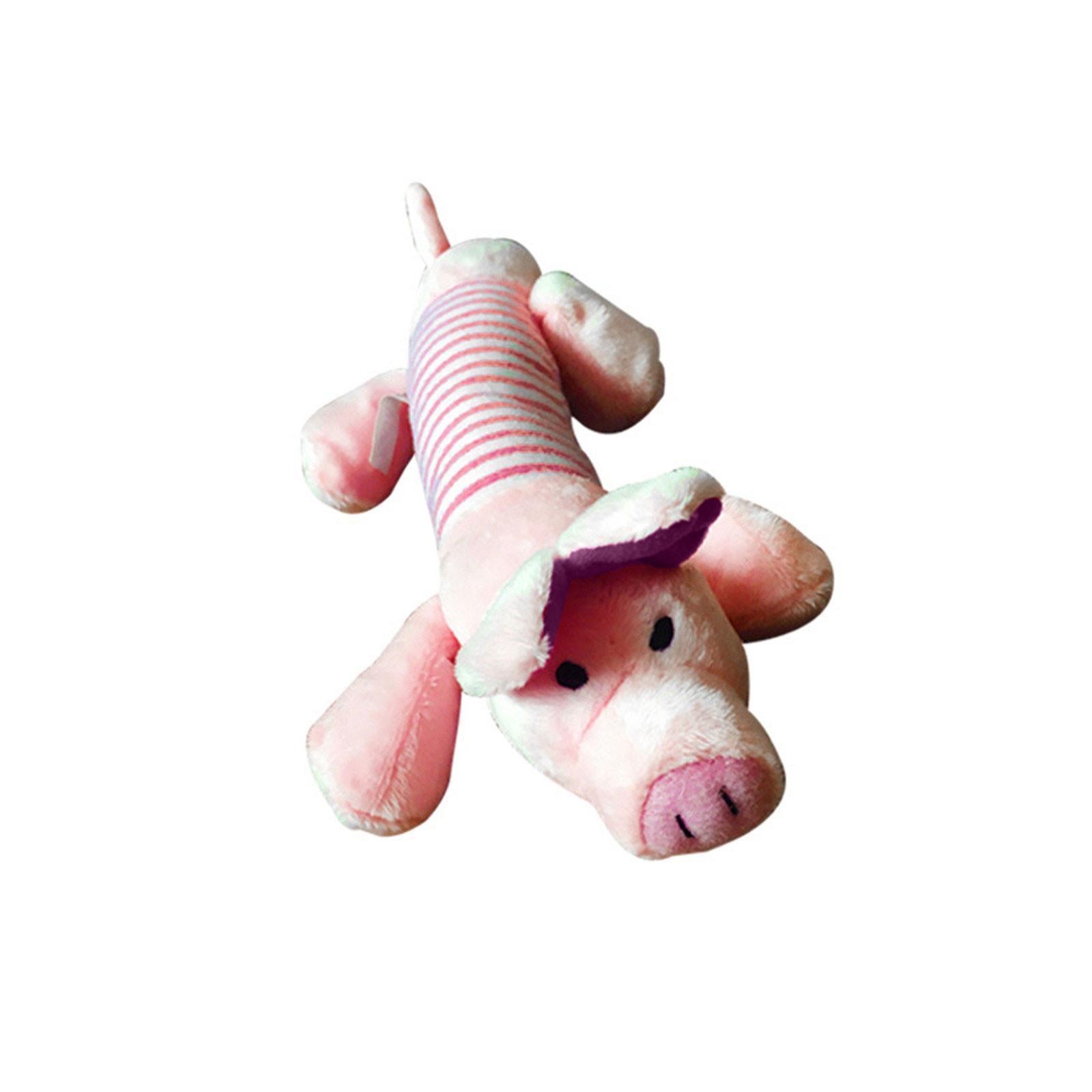 

Squeaky Dog Toys Animal Plush Puppy Dog Toys Aggressive Chewers For Small Dog One Size розовый