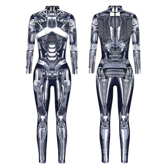 3D Digital Printing Stage Performance Costumes Adults Halloween Events Carnival Theme Party Cosplay Outfit Pretend Game Jumpsuit