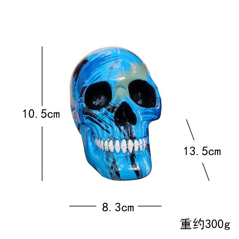 Colorful Skull Statues Home Decor Skull Resin Figurine Living Room Bedroom Office Decoration Artwork Decor Sculpture Room Decor