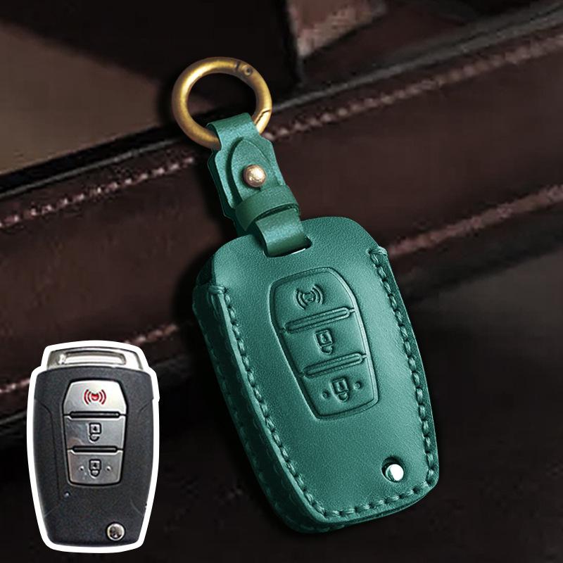 Echtes Leder Schlüsselhülle für Ssangyong Autos – Schutzhülle für Spezialschlüssel