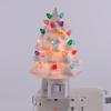 Christmas LED Night Light Ceramic Decorations Vintage Xmas Tree Wall Plug In Night Lamp Nightlight Christmas Gifts Warm Light
