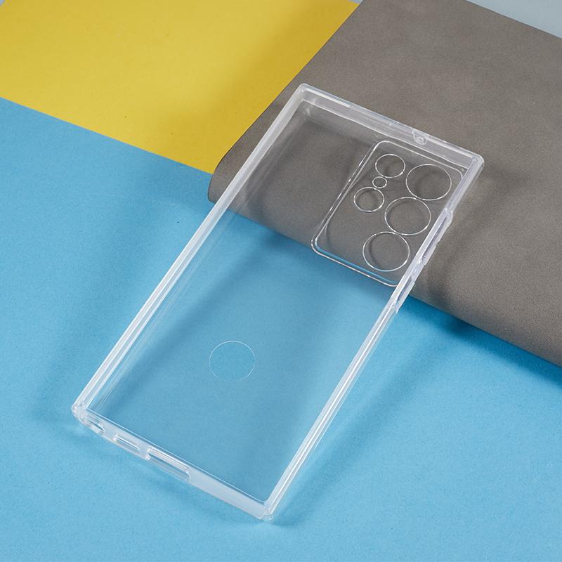 For Samsung Galaxy S23 Ultra TPU+Acrylic Clear Case Full Body Protection Phone Cover with PET Screen Protector