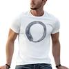 Watercolor Enso In Grey Tshirt Plus Size Street Style Tee