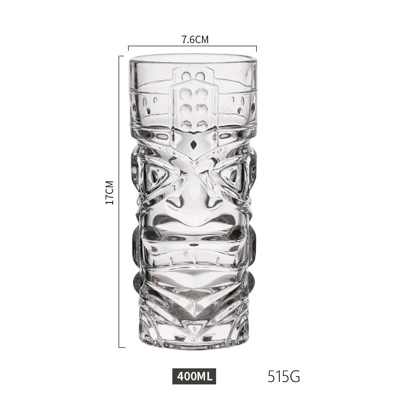 Lead-free Glass Cup Hawaii Tiki Mugs Creative Cocktail Glasses Beer Glass Martini Glasses Beverage Mugs Funny Cup Coffee Cup