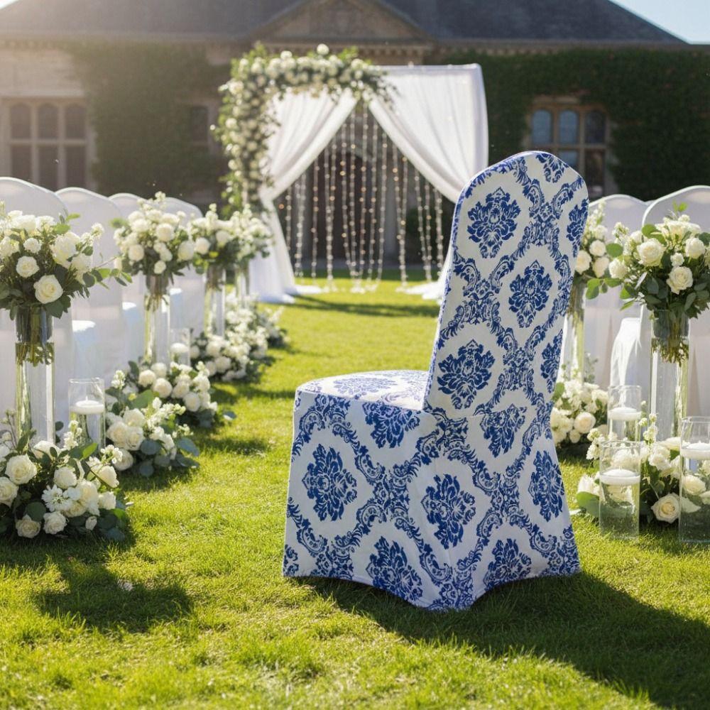 Dust-proof Bronzing Elastic Chair Cover Full Cover Wedding Chair Cover Restaurant