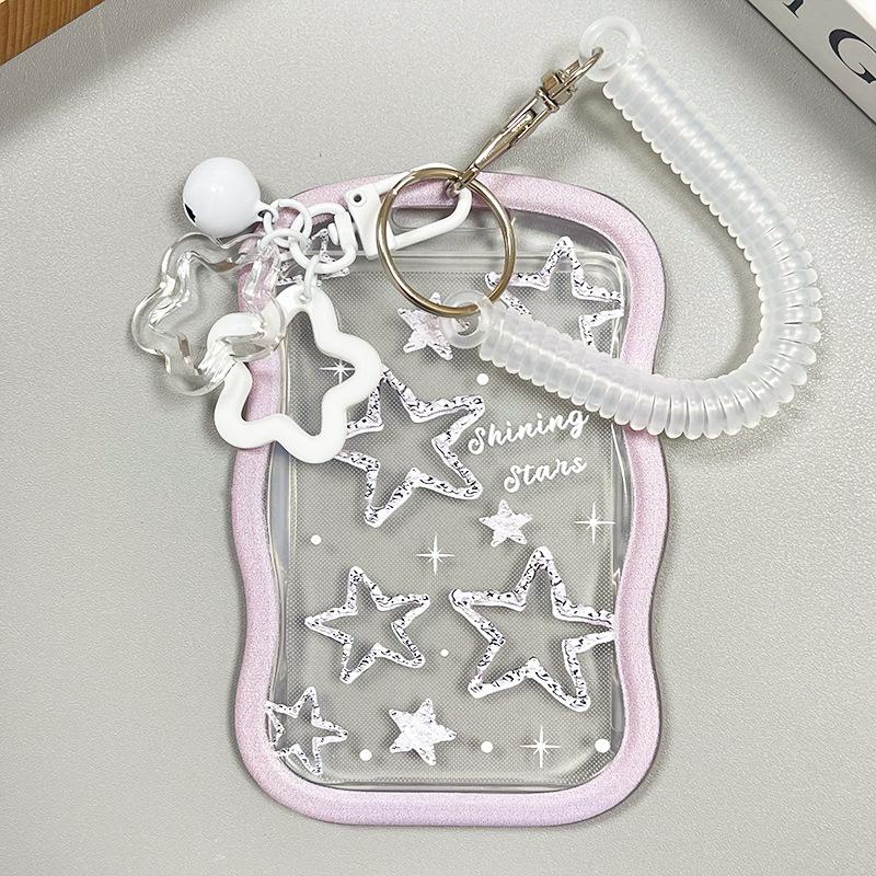 

С градиентным цветом Звезды Студенческий Слайд Карман Рукав для Карты Питания Автобусный Проездной Рукав для ID-карты Кампусный Держатель для Кредитной Карты