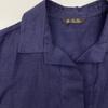 Loro Piana [Excellent Condition/Domestically Authorized] FAI1188 100% Linen 3/4 Sleeve dress S NavyUsed