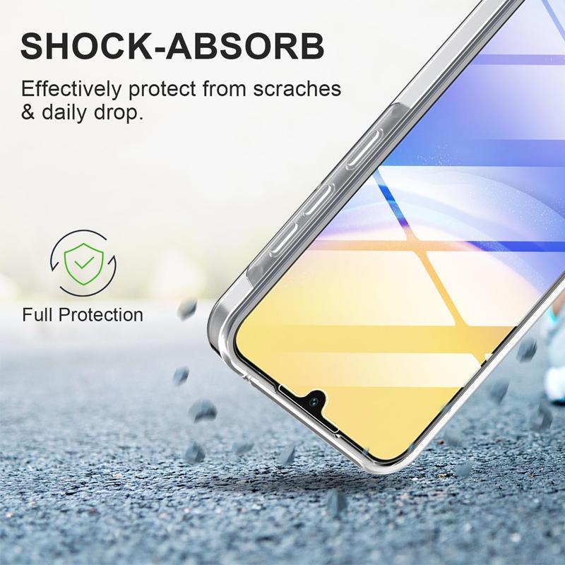 Clear 360 Full Body Double Case pro Samsung Galaxy A05S A15 A25 A35 A55 A04S A54 A53 S23 S24 Redmi Note 13 iPhone 15 14 13 12 Pro Max měkký TPU kryt