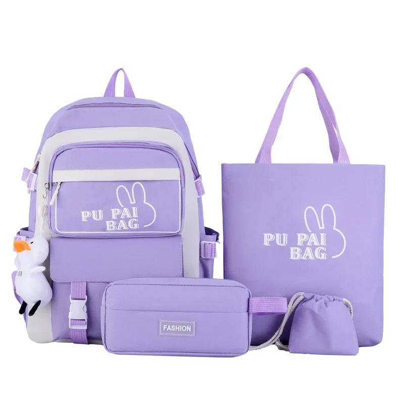 

4 предмета Япония Корея Популярный Студенческий Школьный Рюкзак Путешествия Рюкзак Ин Кэжуал Большой Вместимости Модный Универсальный Популярный