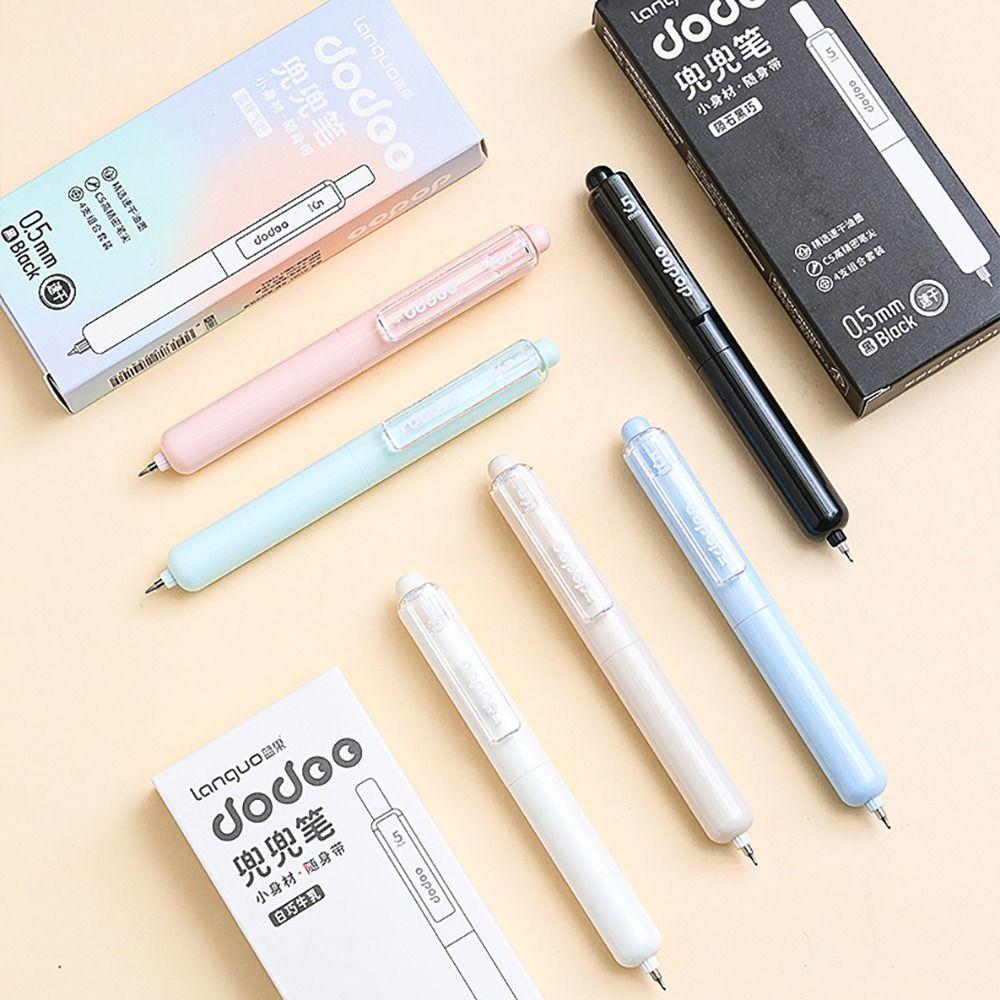 4PCS/Set Quick-drying Pocket Pen 0.5mm Black Ink Signature Pen Neutral Pen Student Specific