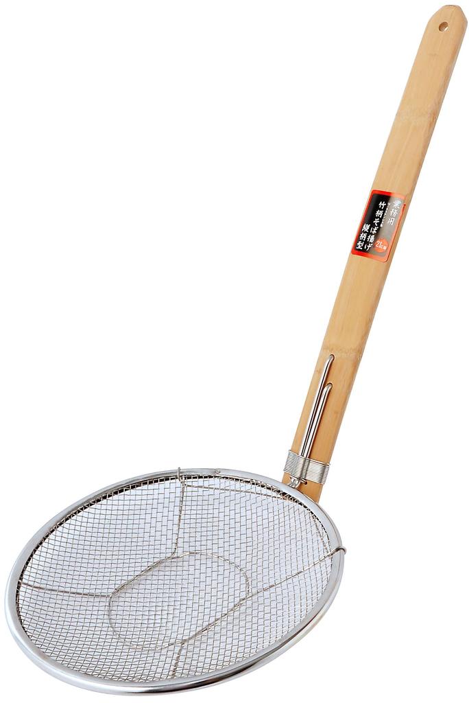 PRO SERIES Commercial Soba Vertical Handle 21cm Bamboo-Handled Fryer, (L),