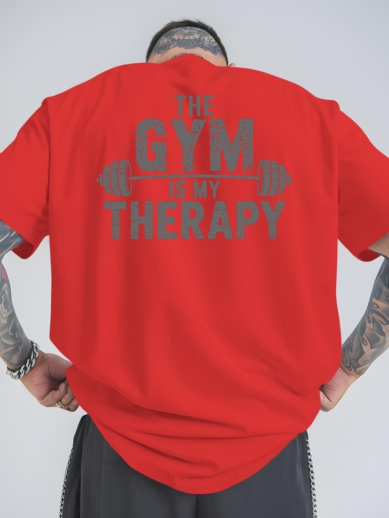 2026 Chinese New Year Fitness Center Is My Summer Leisure Paradise Mens Trendy Printed Loose Basic Short Sleeved Tshirt