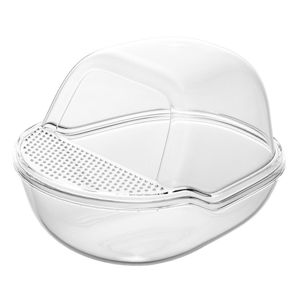 

Multi-size Pet Hamster Bathtub Transparent Pet Mouse Toilet Hamster Cage Box Small Animal Supplies S