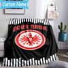 Custom Name Frankfurt Football Blanket Flannel Blanket for Camping, Hiking, Garden Parties, Picnic Essentials,gift for family and friend