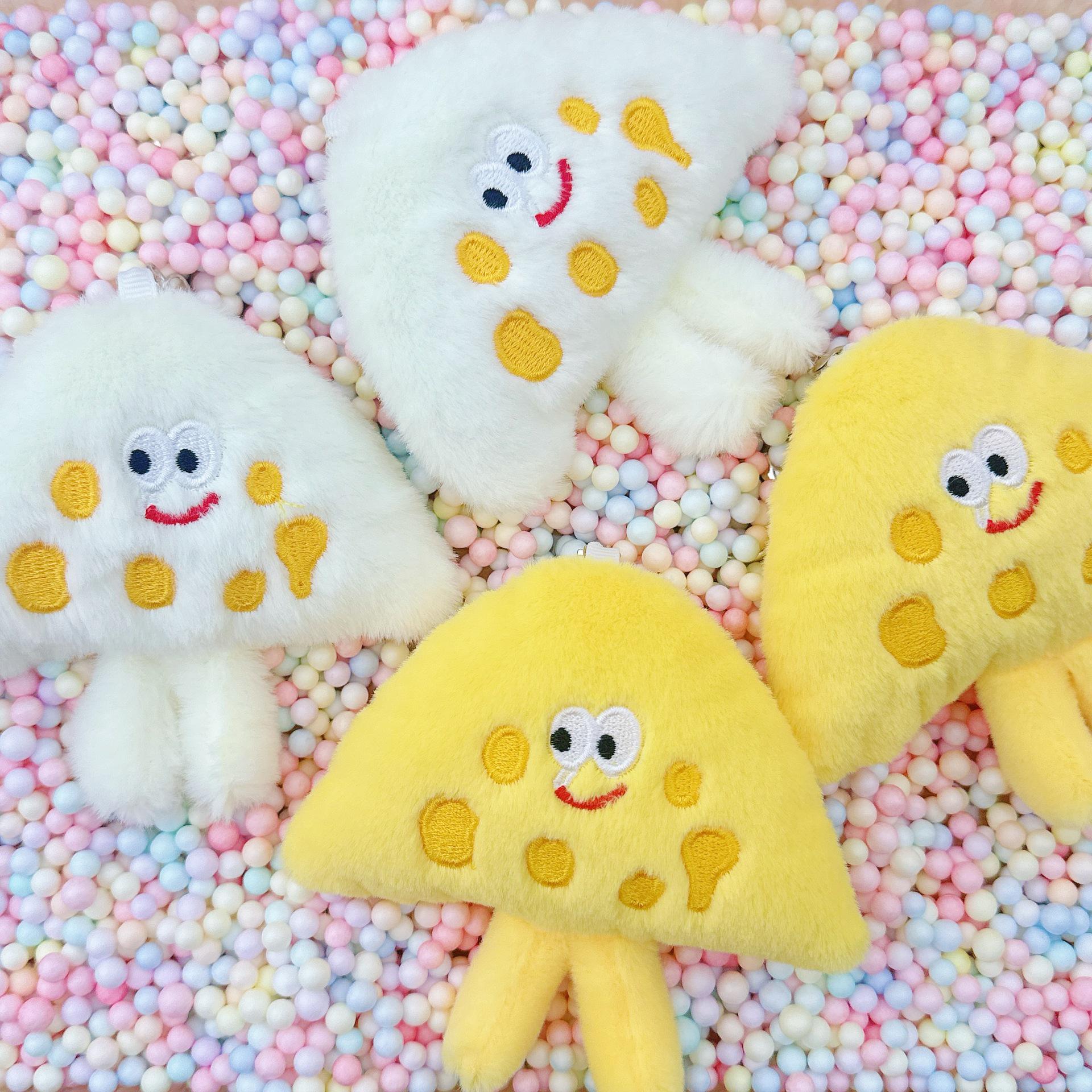 

Creative Douyin Style Cheese Sandwich Plush Brooch Pendant Bag Charm 10 cm High