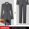 Women's 2025 New Style Dark Blue Padded Professional Suit Set