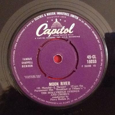 7inch Record HOLLYRIDGE STRINGS & CHORUS - Moon River CL15233 CAPITOL RECORDS 1961 UK Pop Used