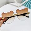 New Children Bear Ears Sunglasses Children's Cartoon Transparent Fashion Sun Glasses Kids Travel Eyewear UV400