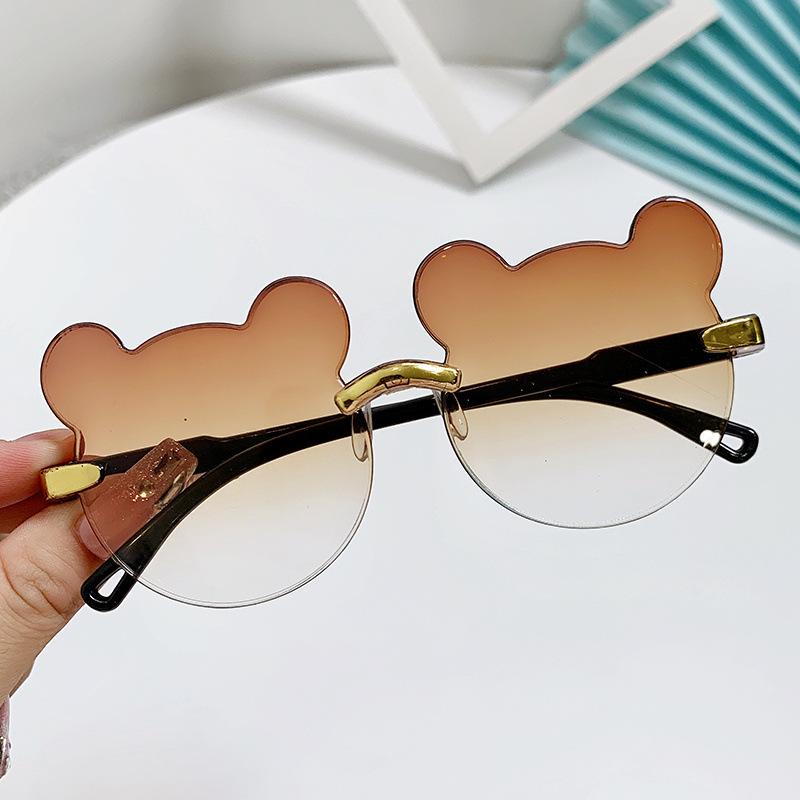 New Children Bear Ears Sunglasses Children's Cartoon Transparent Fashion Sun Glasses Kids Travel Eyewear UV400