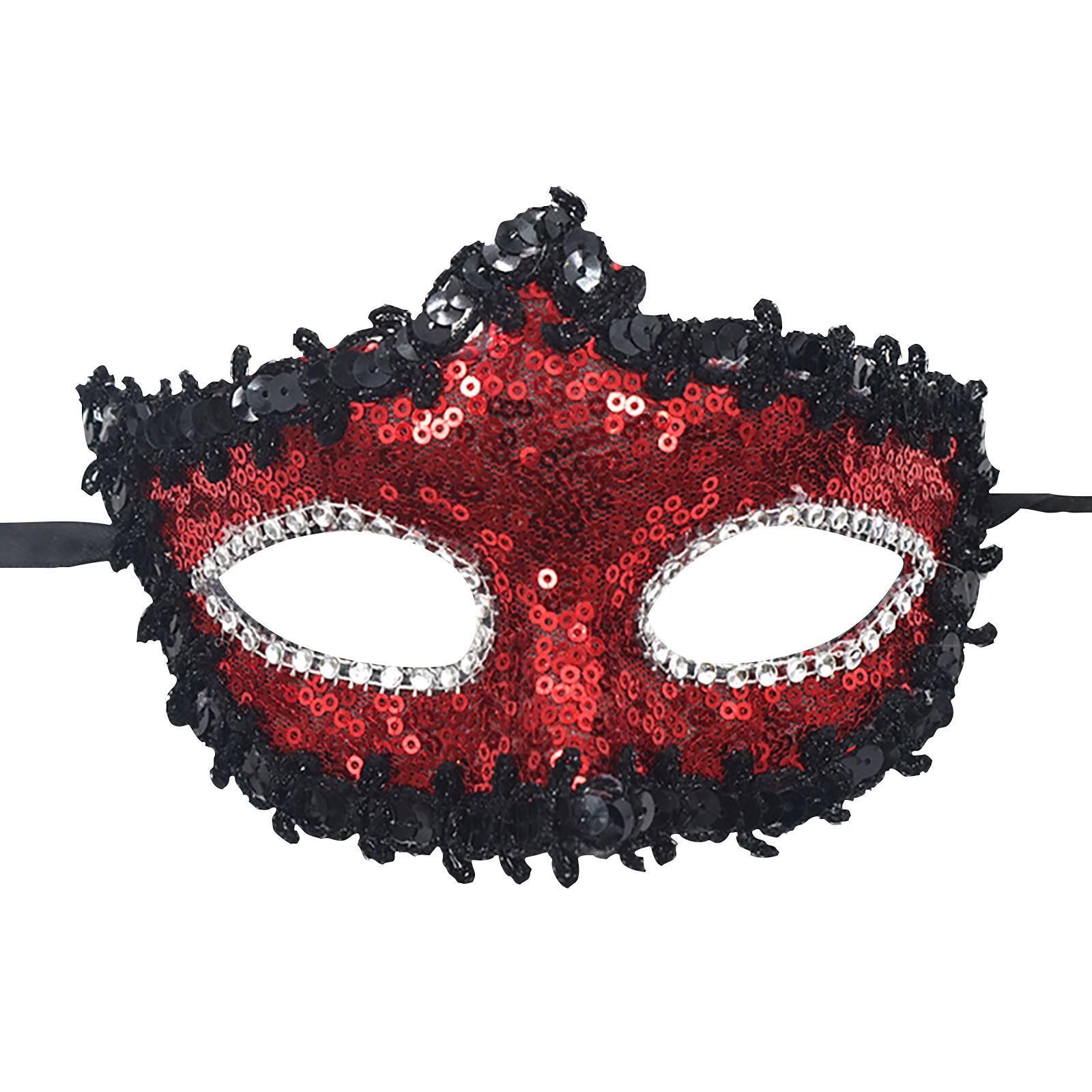 

Карнавальная маска Полумаска Маскарадная вечеринка One Size красный