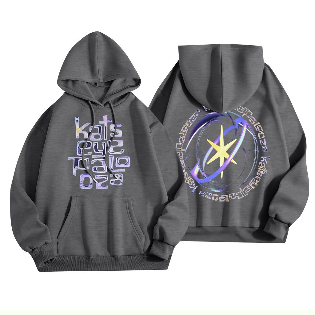 Unisex Fashion Lightweight Long Sleeve Pullover With Pockets Printed Hoodie