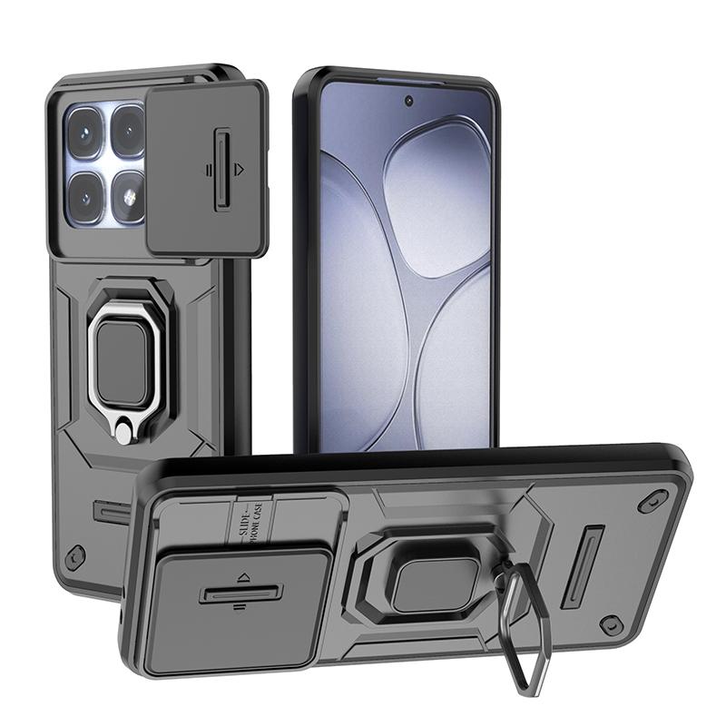 Armor Case For Xiaomi Redmi K70 K70E Pro Heavy Duty Shockproof Anti-Scratch With Ring Holder Phone Cover