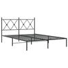 VidaXL Metal Bed Frame with Headboard Black 140x190 cm, double bed, bedroom furniture, guest bed, bed, metal bed frame, bed 376502