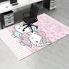 Office Rug Hello Kitty, Bow Anti-Slip Rug, Machine Washable for Living Room, Bedroom, Office, Multiple Sizes, Bedroom Mat, Decorative Mat, Durable Mat