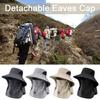 Sunshade Hat Big Eave Hat Mask Fishing Hat Outdoor Work Climbing Hiking Caps Sun Protection Detachable Sun Hat Sports Caps