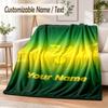 Custom Text Flannel Blanket Norwich City Print Warm Cozy Blanket Home Sofa Bedding