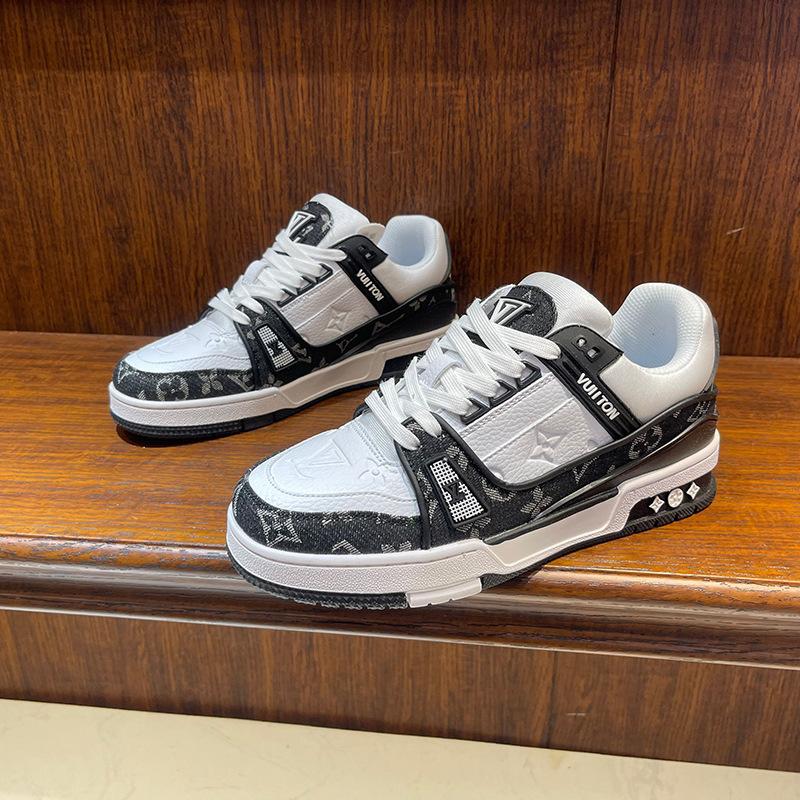 Spring Men's Shoes New Casual Soft-soled Color Matching Sports Shoes Low-top Breathable Non-slip Board Shoes